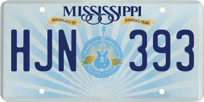 MS license plate HJN393
