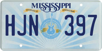MS license plate HJN397
