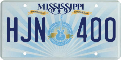 MS license plate HJN400