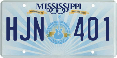 MS license plate HJN401
