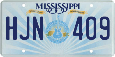 MS license plate HJN409
