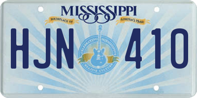 MS license plate HJN410