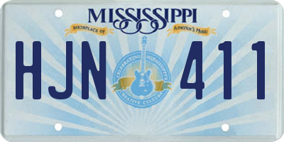 MS license plate HJN411