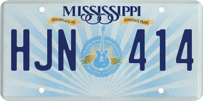 MS license plate HJN414