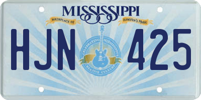 MS license plate HJN425