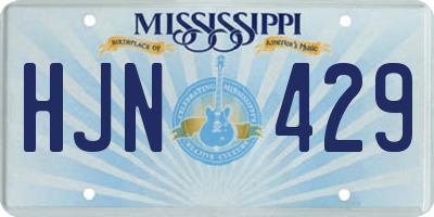 MS license plate HJN429