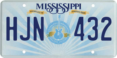 MS license plate HJN432