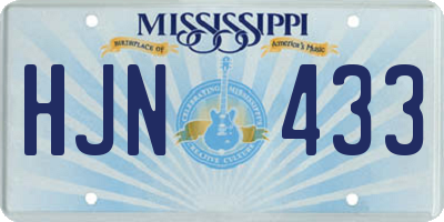 MS license plate HJN433