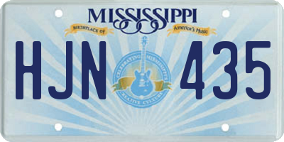 MS license plate HJN435