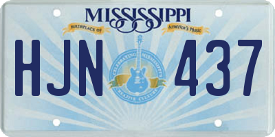 MS license plate HJN437