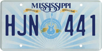 MS license plate HJN441