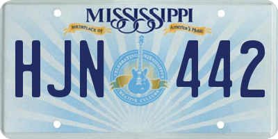 MS license plate HJN442