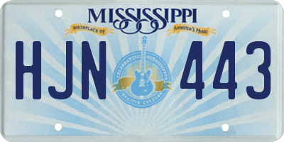 MS license plate HJN443