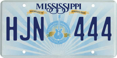 MS license plate HJN444