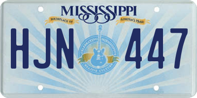 MS license plate HJN447