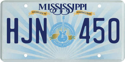 MS license plate HJN450