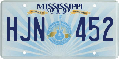 MS license plate HJN452