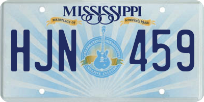 MS license plate HJN459