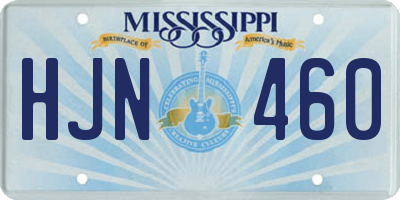 MS license plate HJN460