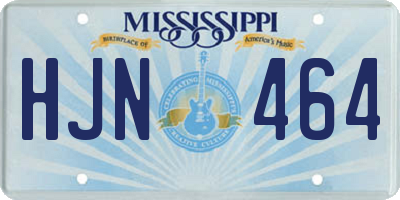 MS license plate HJN464