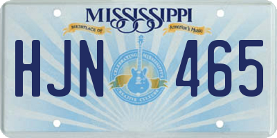 MS license plate HJN465