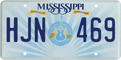 MS license plate HJN469