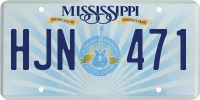 MS license plate HJN471