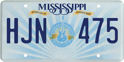 MS license plate HJN475