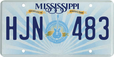 MS license plate HJN483