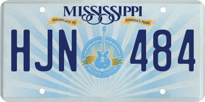 MS license plate HJN484