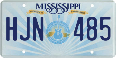 MS license plate HJN485