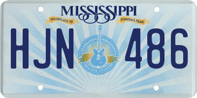 MS license plate HJN486