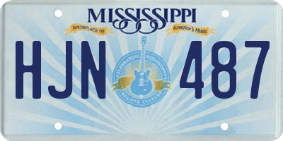 MS license plate HJN487