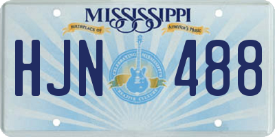 MS license plate HJN488