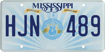 MS license plate HJN489