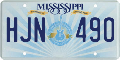 MS license plate HJN490