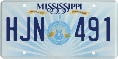 MS license plate HJN491