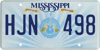 MS license plate HJN498