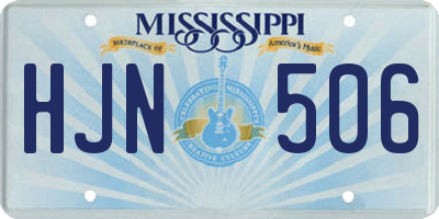 MS license plate HJN506