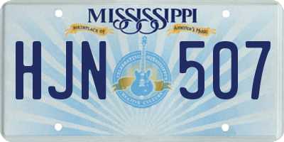 MS license plate HJN507