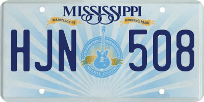 MS license plate HJN508
