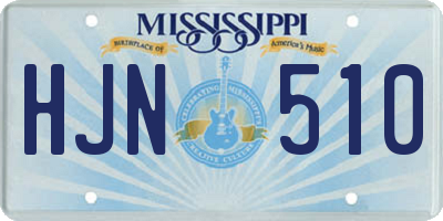 MS license plate HJN510