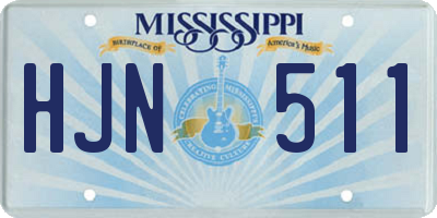 MS license plate HJN511