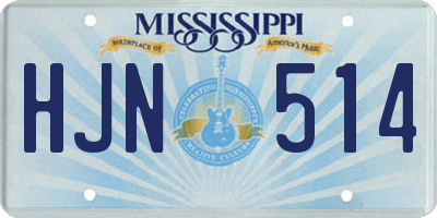 MS license plate HJN514
