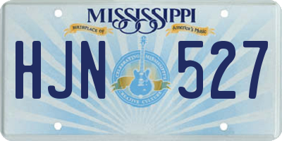 MS license plate HJN527