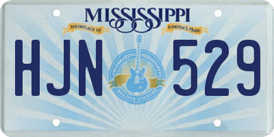 MS license plate HJN529