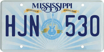 MS license plate HJN530
