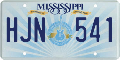 MS license plate HJN541