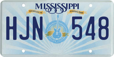 MS license plate HJN548