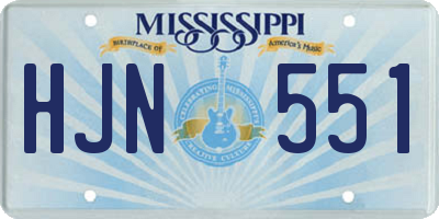 MS license plate HJN551